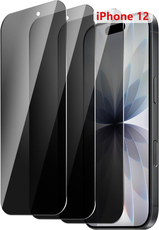3 Pack For iPhone 15 14 13 12 11 Pro Max Privacy Tempered Glass Screen Protector